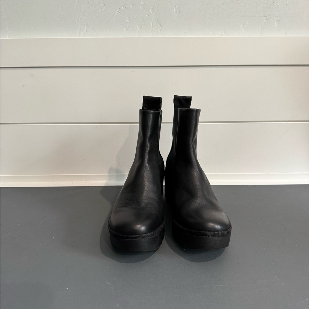 Fly London Black Ankle Chelsea Boots